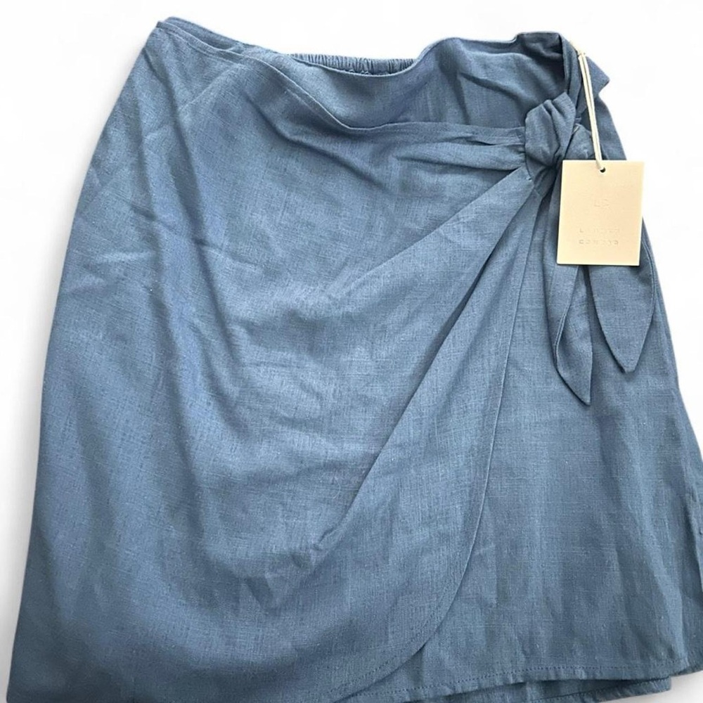 LC Lauren Conrad Asymmetrical Blue Skirt